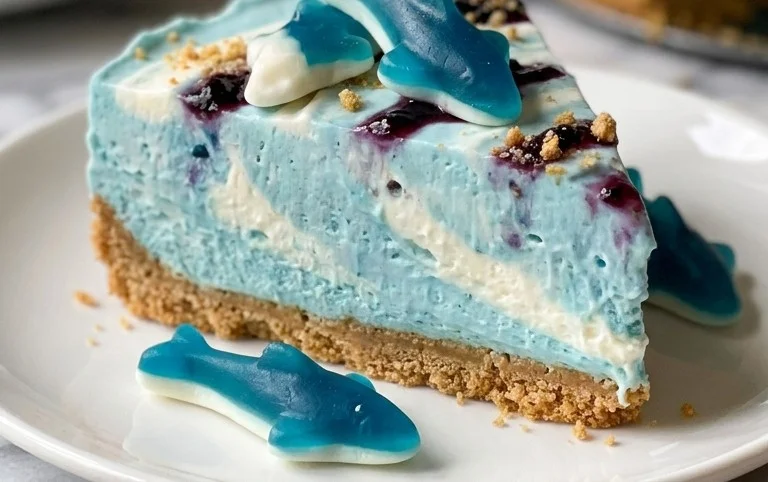 No-Bake Shark Tank Cheesecake